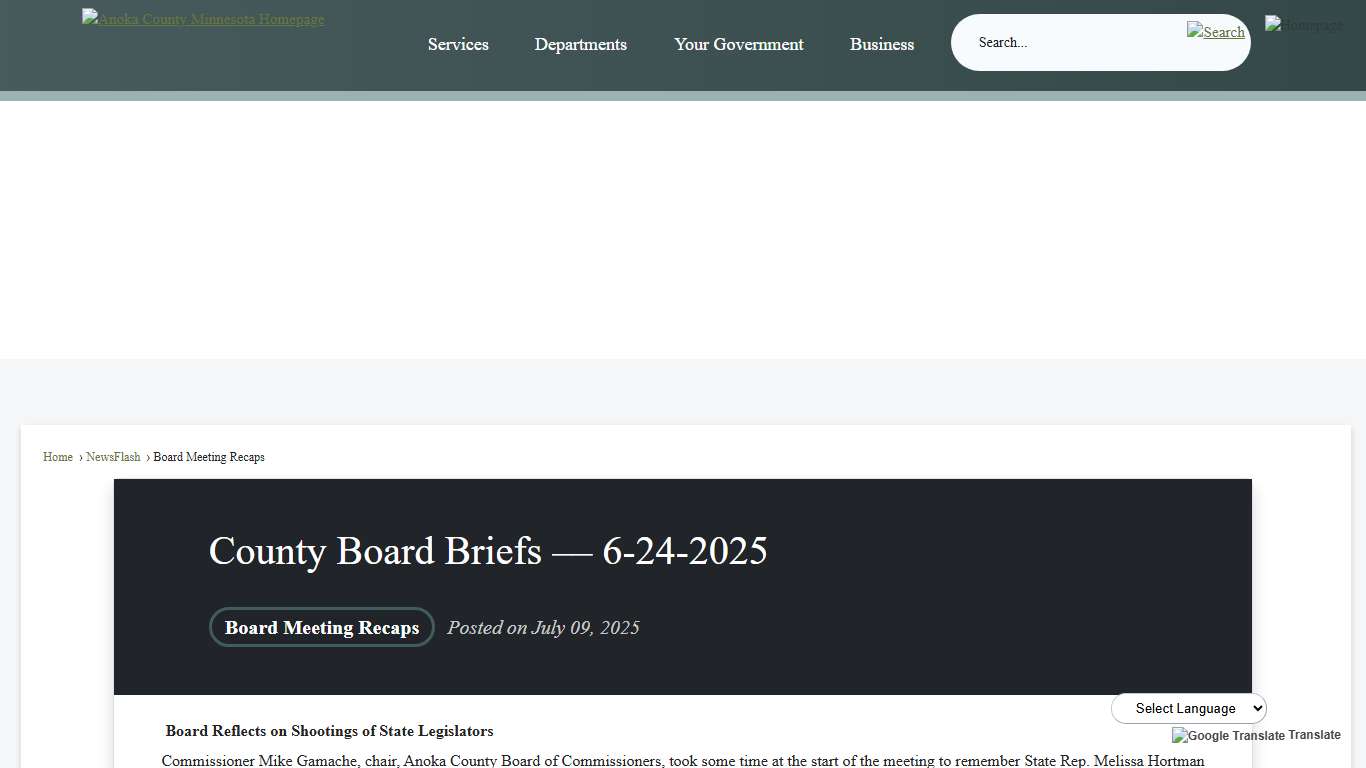 County Board Briefs –– 6-24-2025 • Anoka County, MN